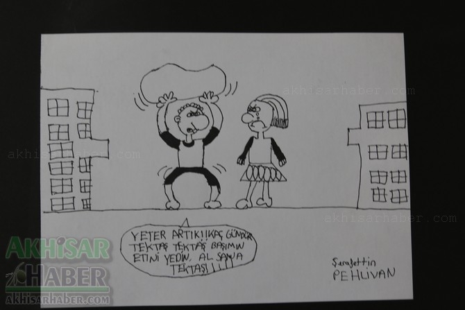 Akhisar Belediyesi Sanat Atölyesi Karikatür Kursu eserleri 23