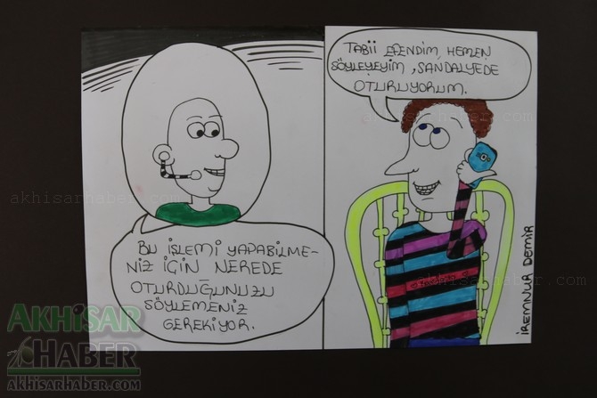 Akhisar Belediyesi Sanat Atölyesi Karikatür Kursu eserleri 25