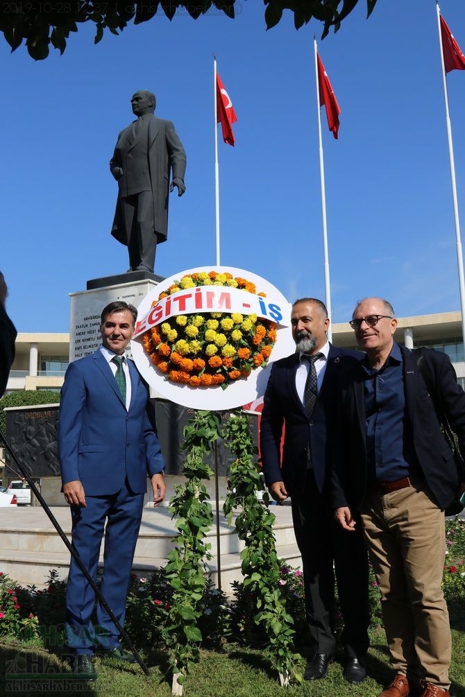 Cumhuriyet Bayramı 96.yıl Atatürk anıtı çelenk sunma töreni 79