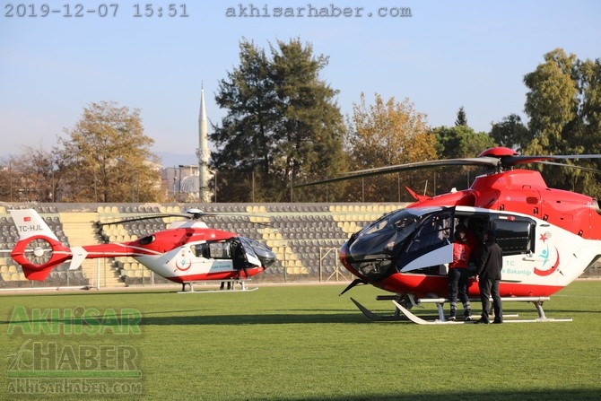 Akhisar'da hava ambulansı pilot değişimi yapıldı 8