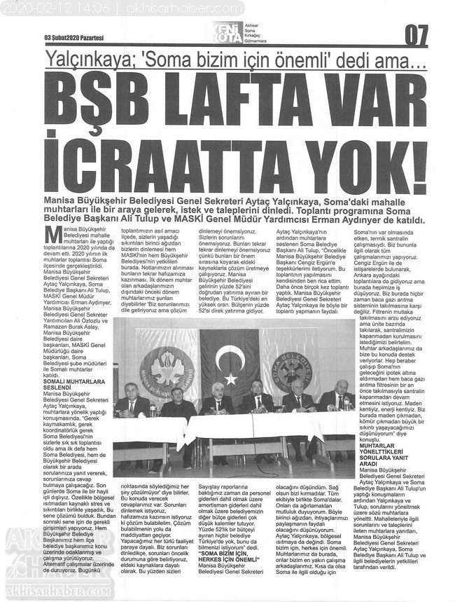 Akhisar Yeni Rota Gazetesi 3 Şubat 2020 7