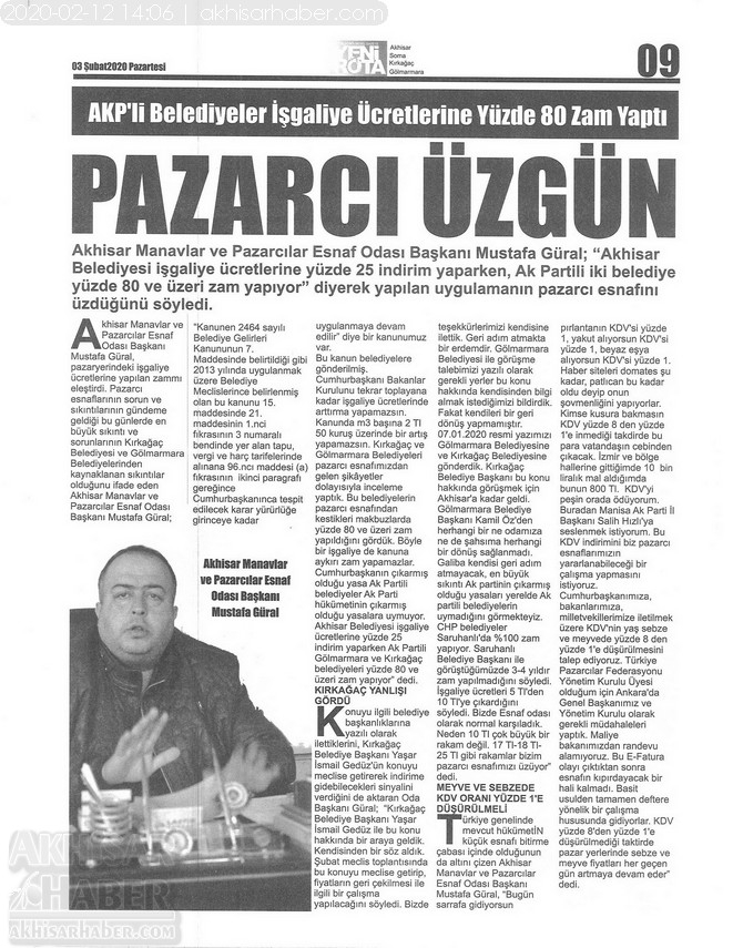 Akhisar Yeni Rota Gazetesi 3 Şubat 2020 9