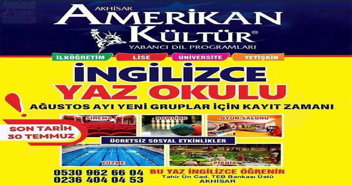 Kuzey Ege Amerikan Kültür Dil Programlarından İngilizce öğrenmek için yeni fırsat