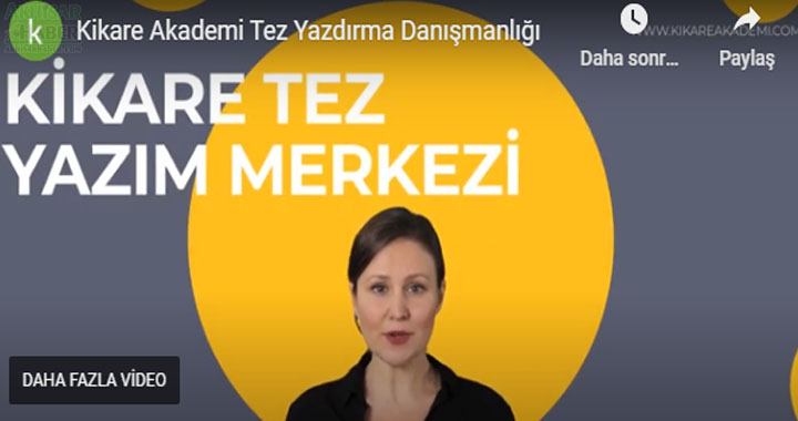 Tez Yazdırma Merkezi:  Kikare Akademi