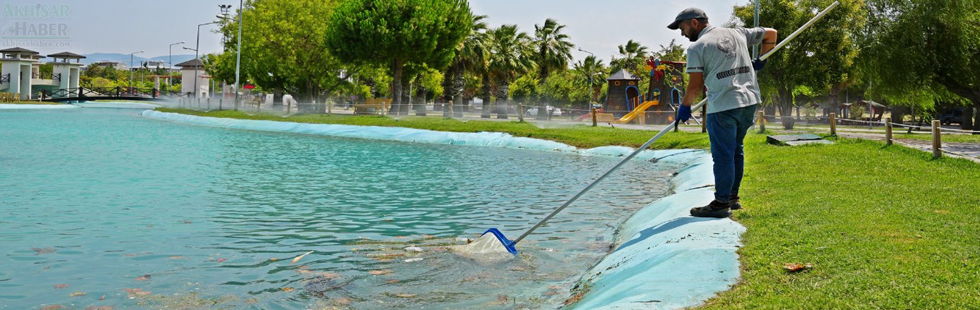 Akhisar Belediyesi Gölet alanında çevre bakımı ve temizlik faaliyetleri