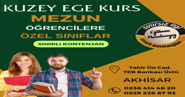 Kuzey Ege Kurs Mezun öğrenci kayıtları başladı