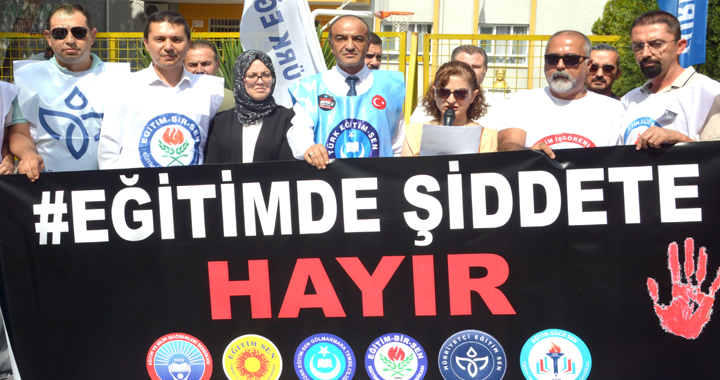 6 Sendika bir araya geldi Eğitimde Şiddete hayır ortak açıklaması yaptı