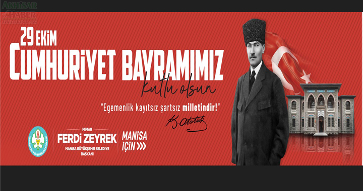 Başkan Ferdi Zeyrek’in 29 Ekim Cumhuriyet Bayramı Mesajı