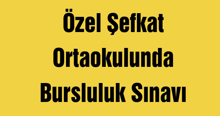 Özel Şefkat Ortaokulunda Bursluluk Sınavı