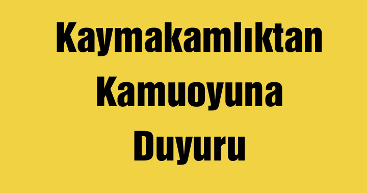 Akhisar Kaymakamlığından Kamuoyuna Duyuru