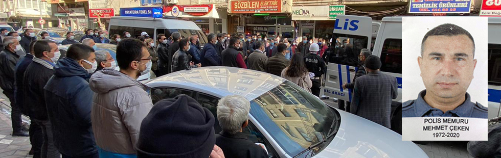 Polis memuru Mehmet Çeken son yolculuğuna uğurlandı