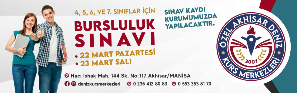 Özel Akhisar Deniz Kurs Merkezlerinden bursluluk sınavı