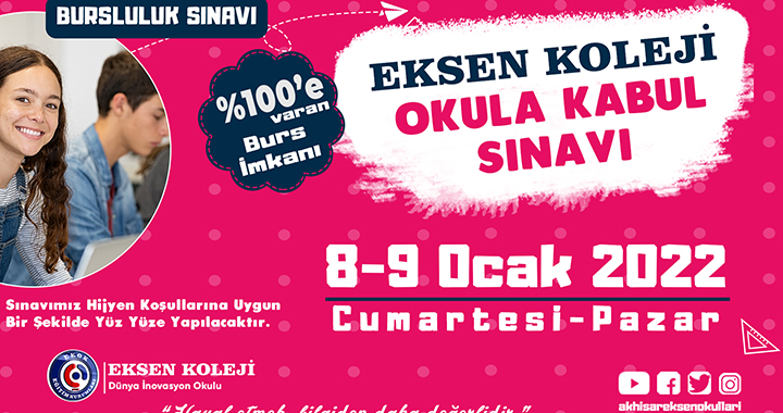 Eksen Koleji, bursluluk sınavı başvuruları başladı