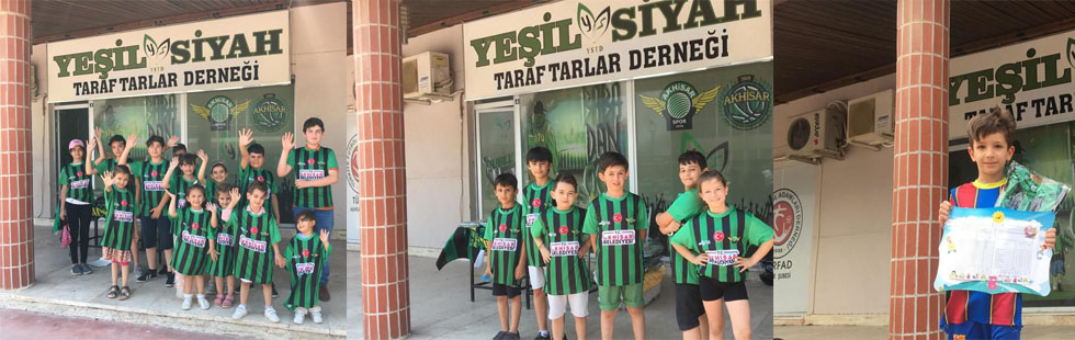 Karnesini getiren çocuklara ücretsiz Akhisarspor forması hediye edildi