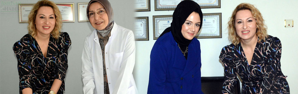 Pınar Gören, Doktor Vildan Öğüt ve Psikolog Rabia Öğüt ile protokol