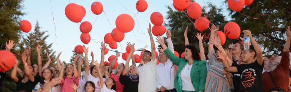 Ebrar Bebek için balonlar havaya bırakıldı