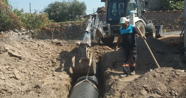 Arabacıbozköy mahallesi yağmursuyu hattı çalışmaları tamamlandı