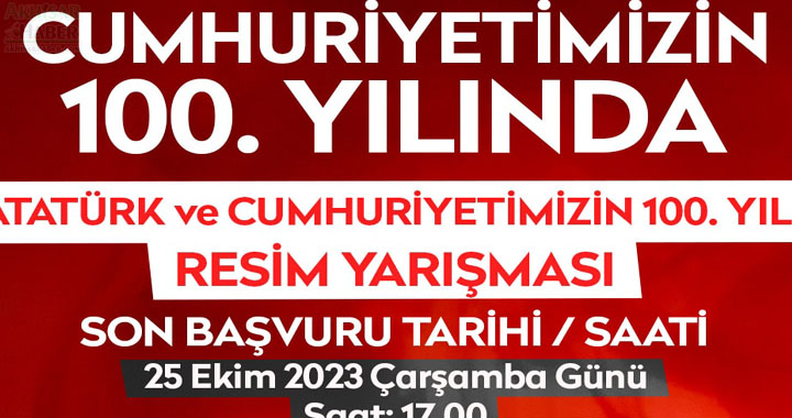 Cumhuriyetin 100. Yılına özel ödüllü resim yarışması düzenliyor