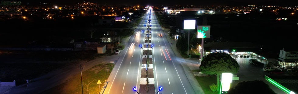 Büyükşehirden Akhisar'da ışıklandırma çalışması