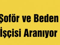 Şoför ve Beden İşçisi Aranıyor