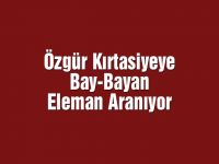 Özgür Kırtasiyeye Bay-Bayan Eleman Aranıyor