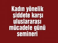 Kadın yönelik şiddete karşı uluslararası mücadele günü semineri