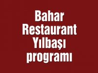 Bahar Restaurant Yılbaşı Menüsü